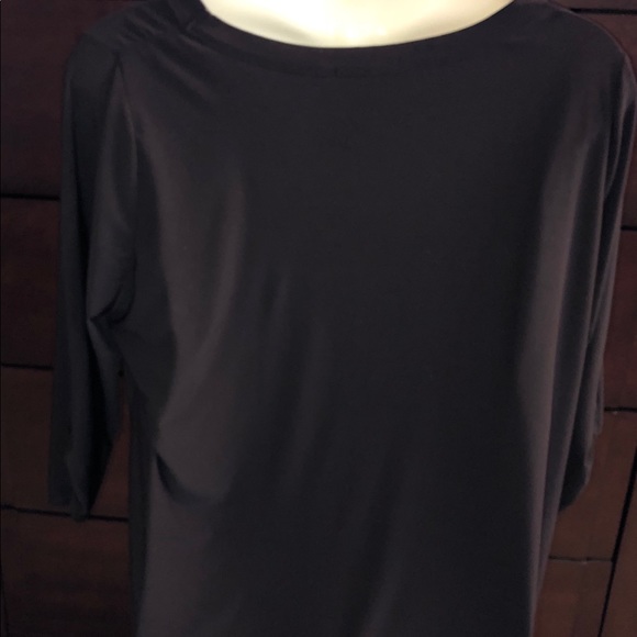 Black shirt with gold grommet detail neckline - Picture 4 of 4